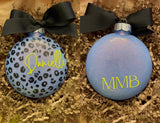Leopard Print Personalized Ornaments