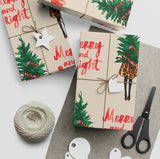 Merry& Bright Gift Wrapping Paper Rolls