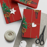 Leopard Christmas Gift Wrapping Paper Rolls