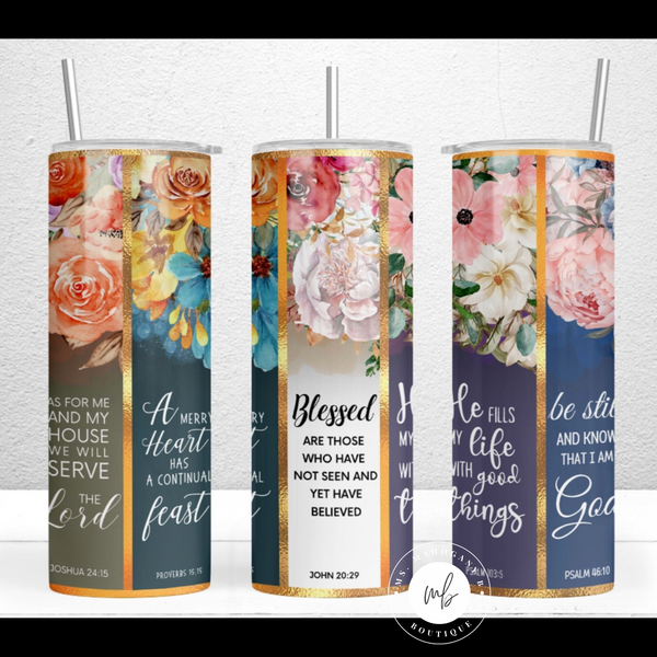 Spitual Authority Floral tumbler