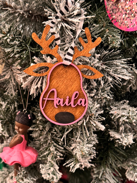 Personalized Reindeer Ornament