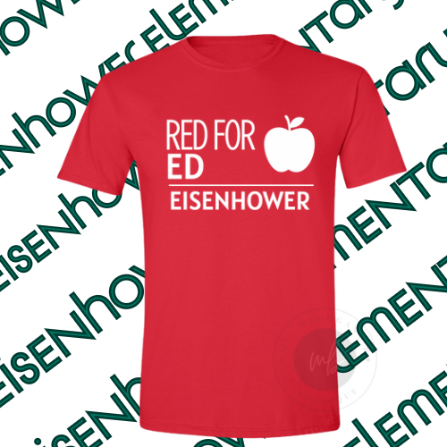 ** Custom Order**  Eisenhower Elementary Red for Ed shirt