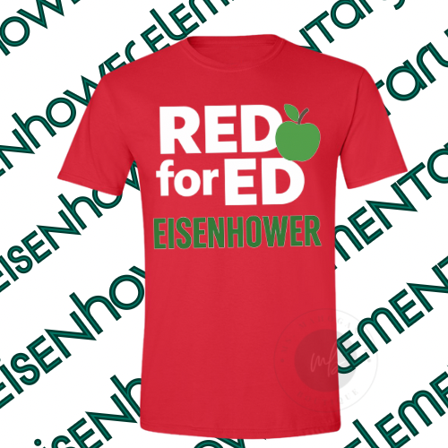** Custom Order**  Eisenhower Elementary Red for Ed shirt