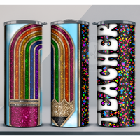TEACHER Rainbow tumbler