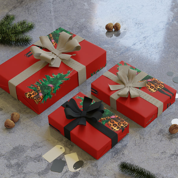 Leopard Christmas Gift Wrapping Paper Rolls