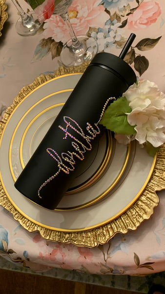 Personalized Rhinestone tumbler