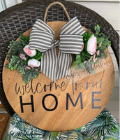 Welcome To Our Home Door Hanger