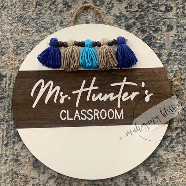 Tassel Teacher Door Hanger